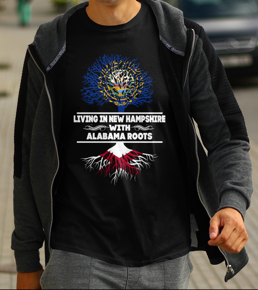 Living In New Hampshire With Deep Alabama Roots And State-Inspired Tree T-Shirt