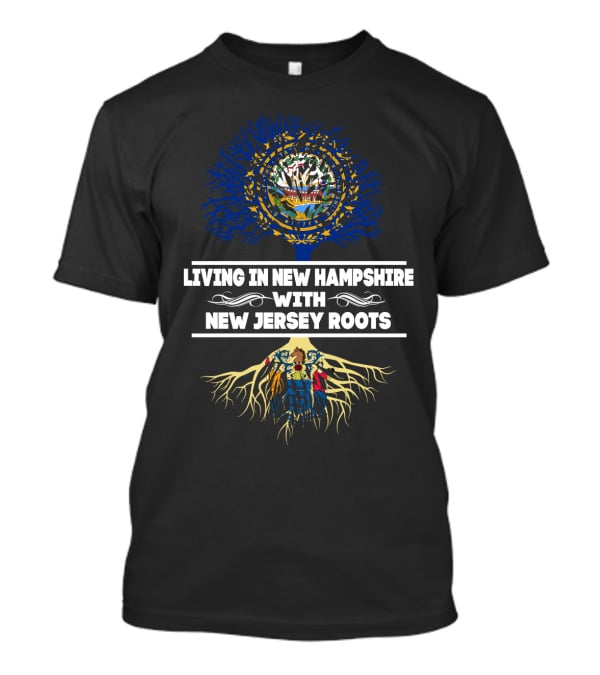 New Hampshire Living New Jersey Roots Tree With State Symbols T-Shirt