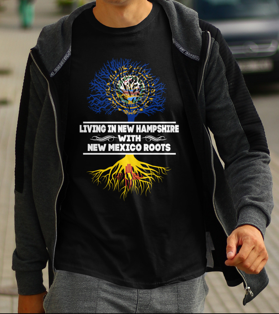 Living In New Hampshire Embracing New Mexico Roots With Iconic State Symbols T-Shirt