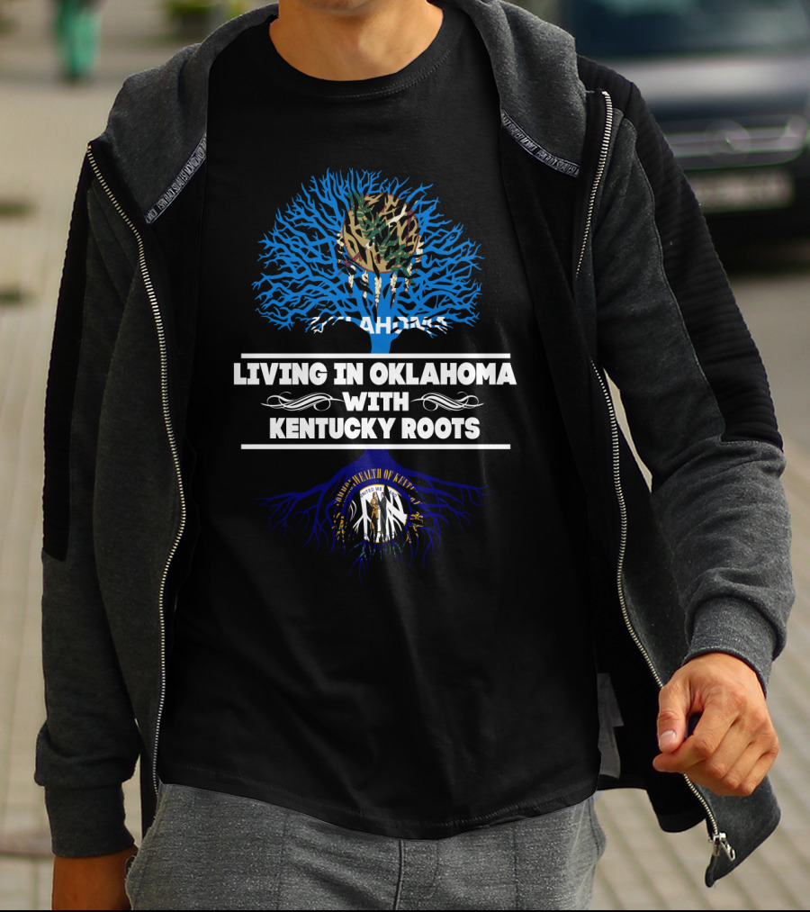 Oklahoma Life Kentucky Heritage Tree Design With State Seals T-Shirt