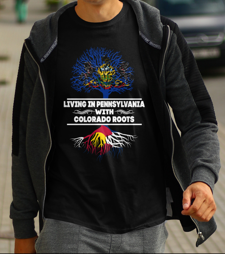 Pennsylvania Life Embracing Colorado Heritage With State Symbols And Bold Typography T-Shirt