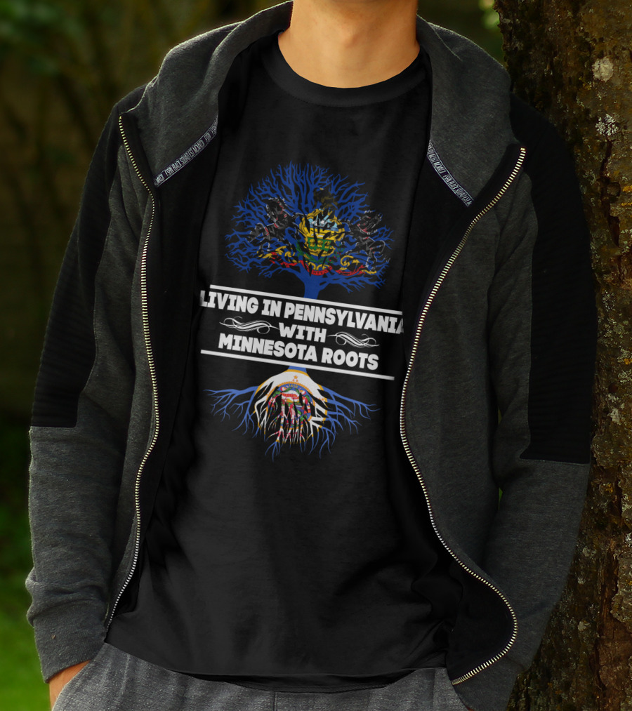 Living In Pennsylvania With Minnesota Roots Embracing State Symbols And Heritage Connections T-Shirt