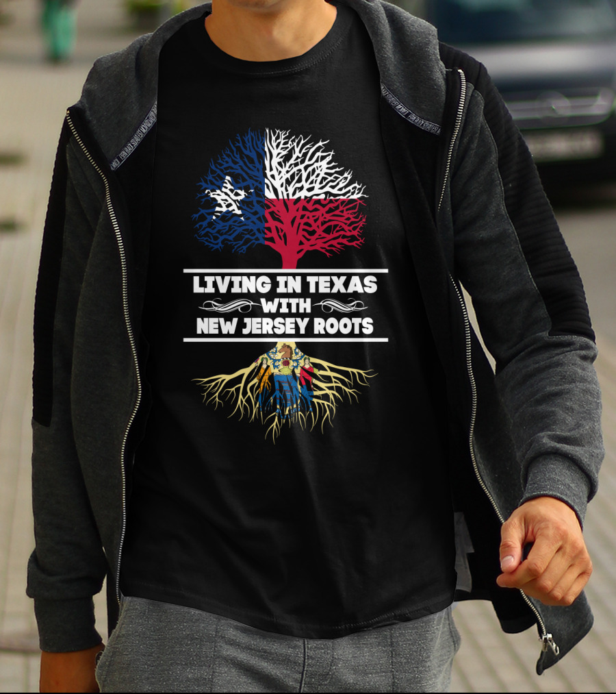 Texas Pride With New Jersey Heritage Tree T-Shirt