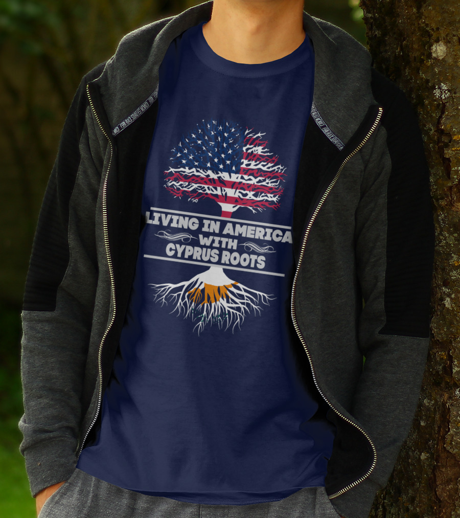 Living IN America With Cyprus Roots Tree T-Shirt