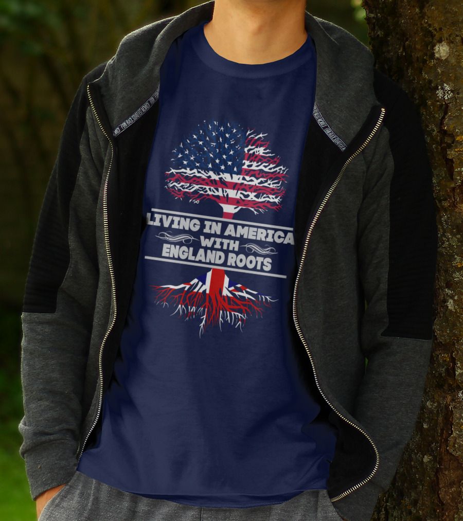 Living IN America With England Roots T-Shirt