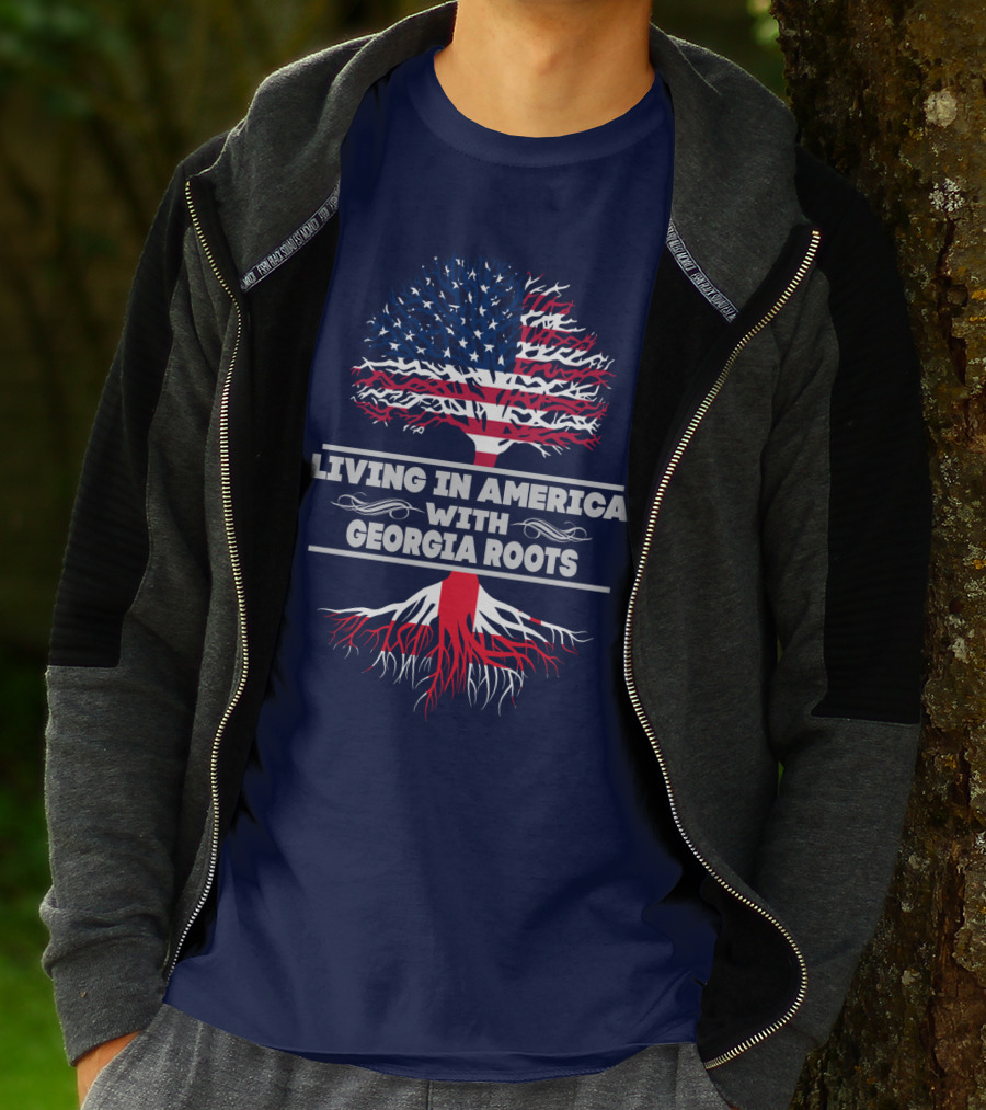 Living IN America With Georgia Roots T-Shirt