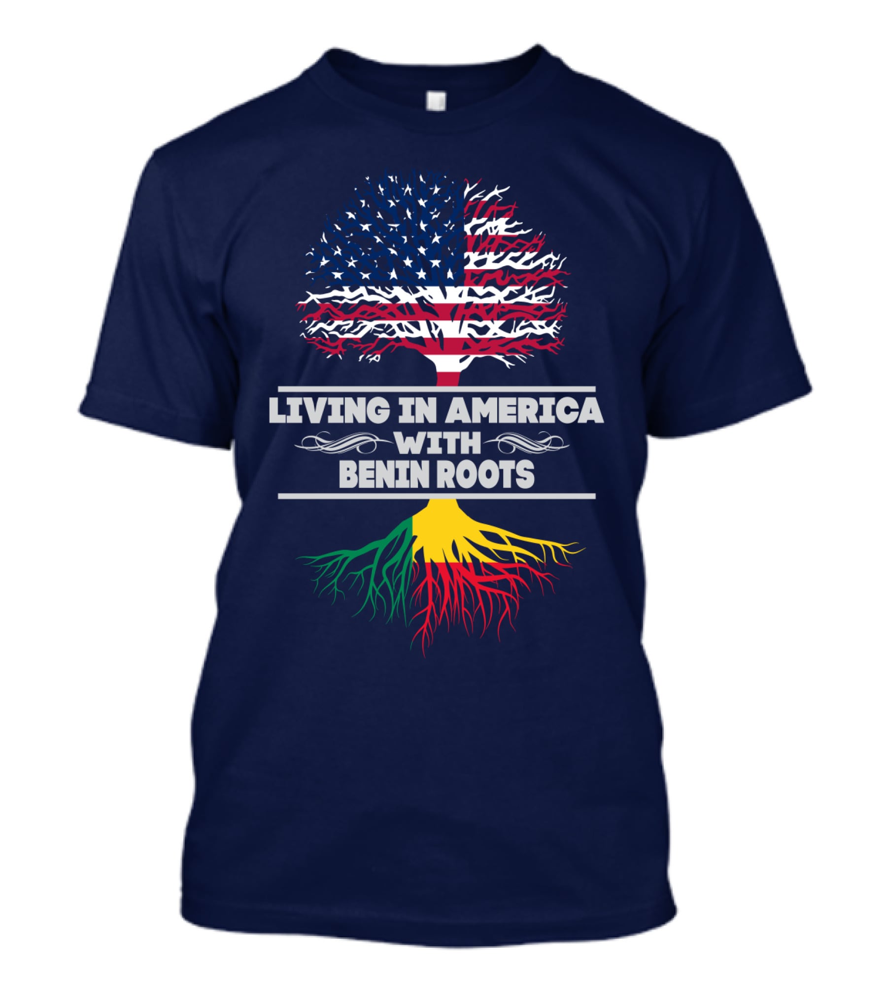 Living IN America With Benin Roots T-Shirt