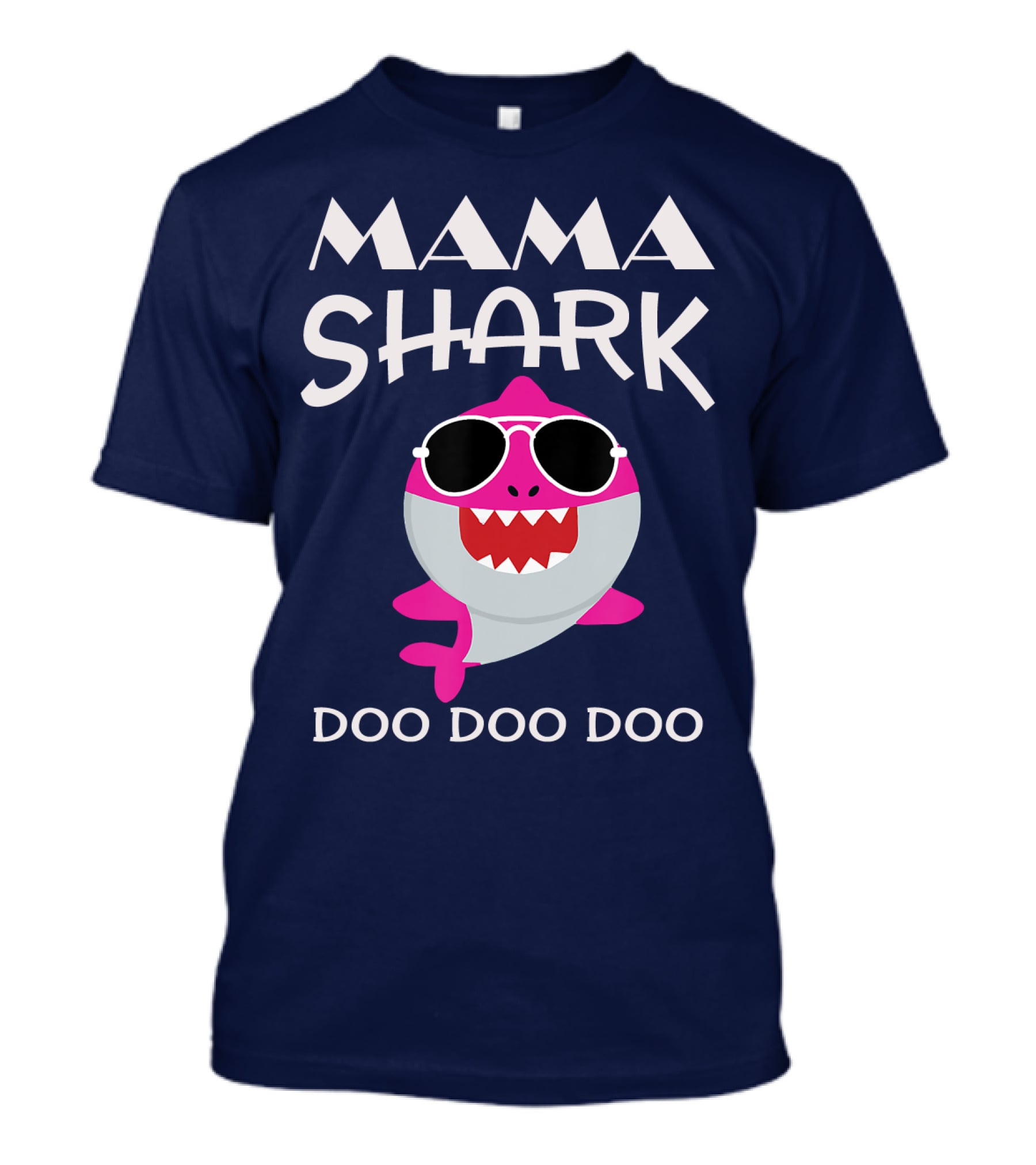 Mama Shark Doo Doo Doo Sunglasses Cartoon T-Shirt