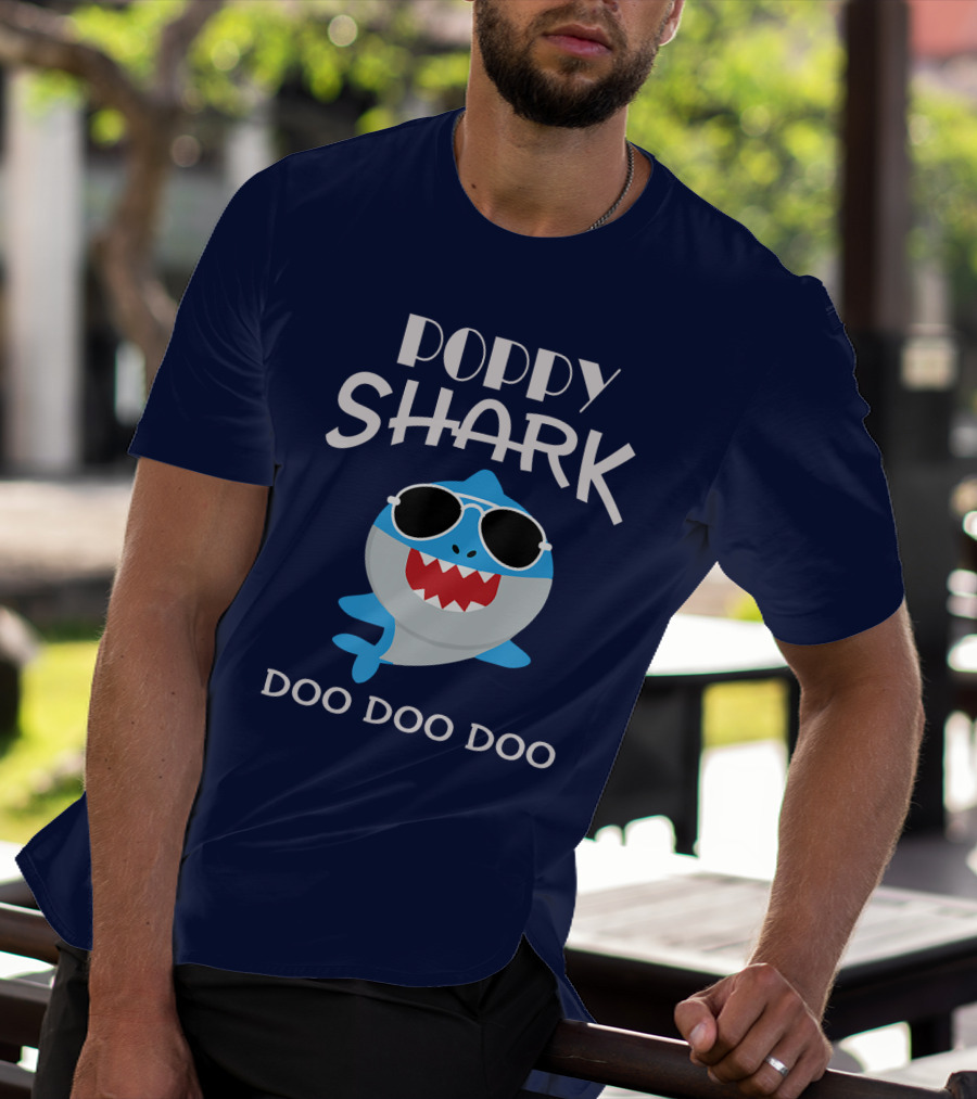 Poppy Shark Sunglasses Doo Doo Doo T-Shirt