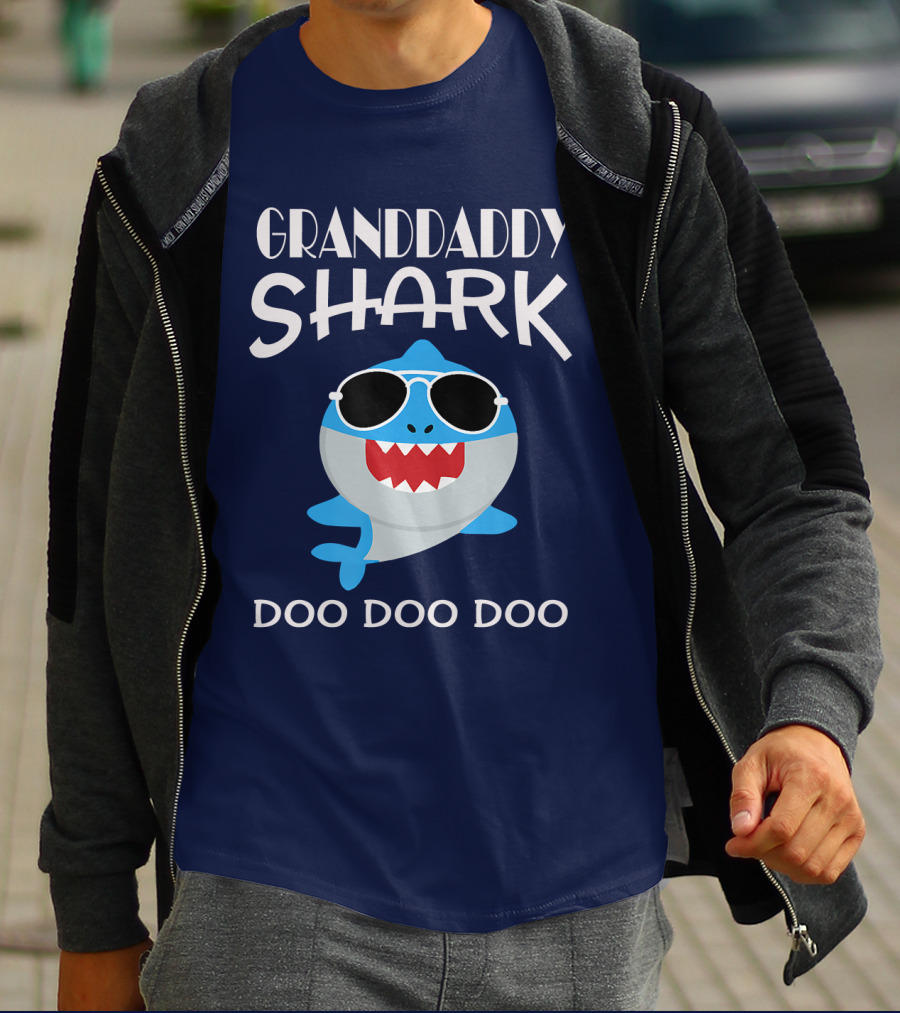 Grandaddy Shark Doo Doo Doo Sunglasses Cool Shark T-Shirt