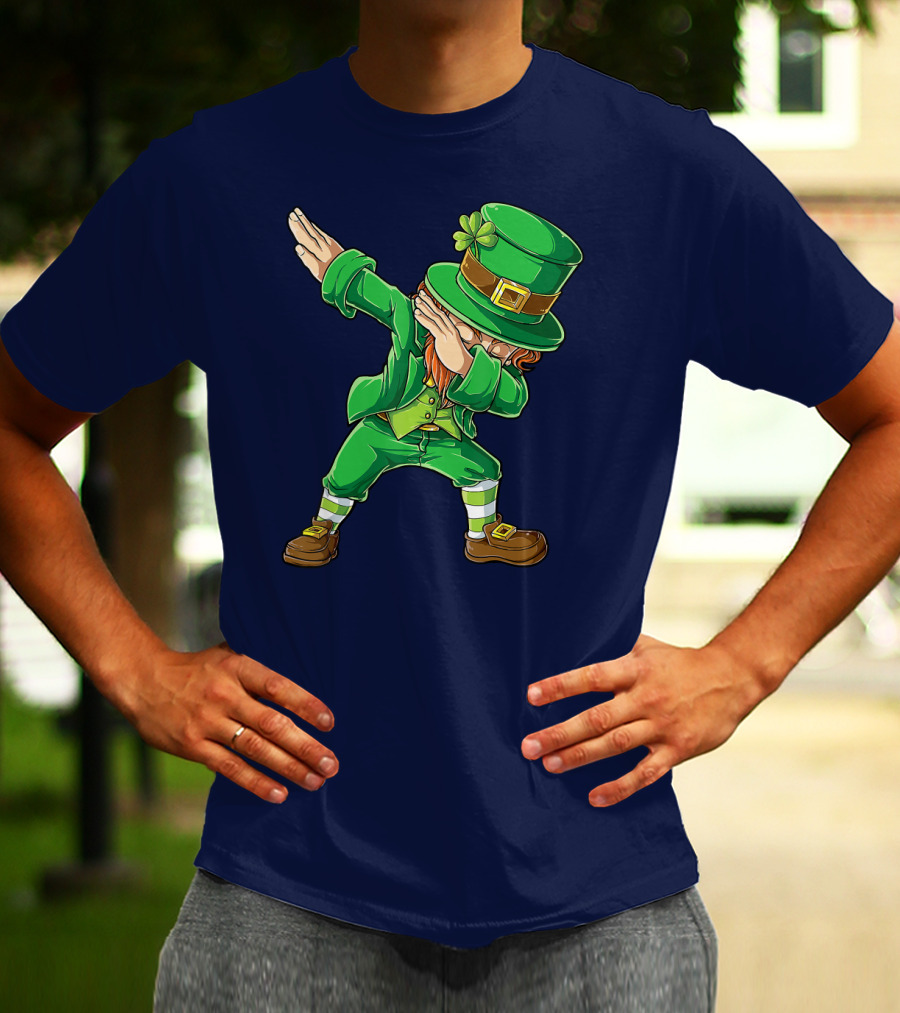St Patricks Day Leprechaun Dabbing Boys Dab T-Shirt
