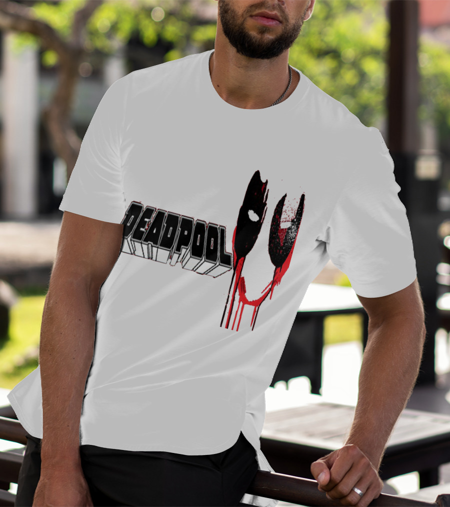 Deadpool Marvel Dripping Mask T-Shirt