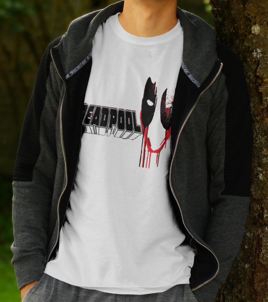 Deadpool Marvel Dripping Mask T-Shirt