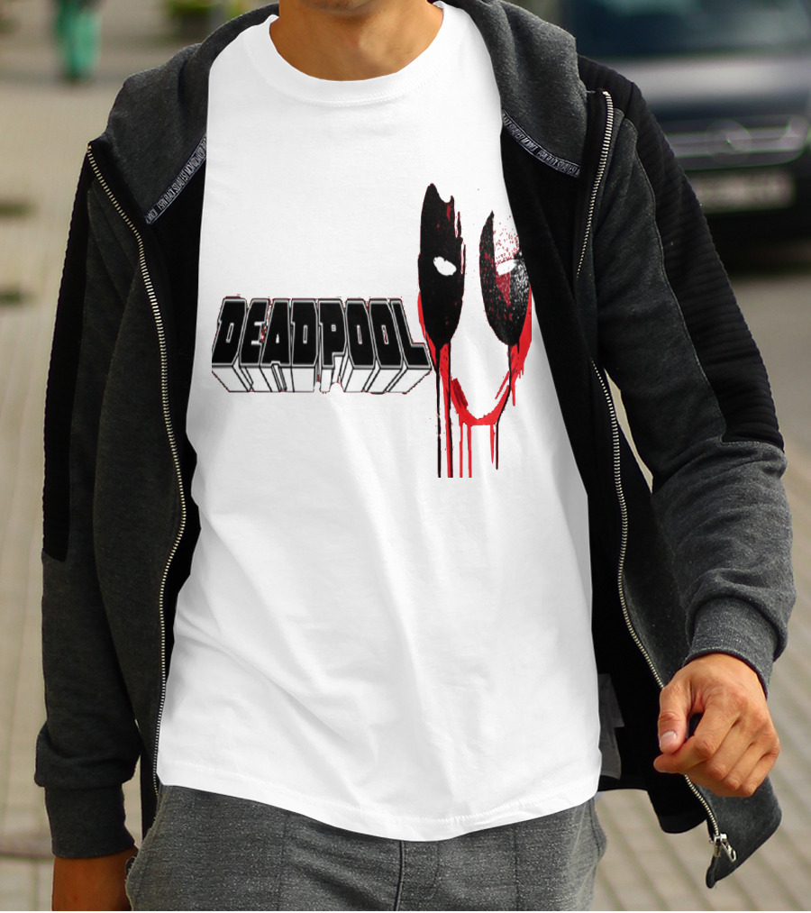 Deadpool Marvel Dripping Mask T-Shirt