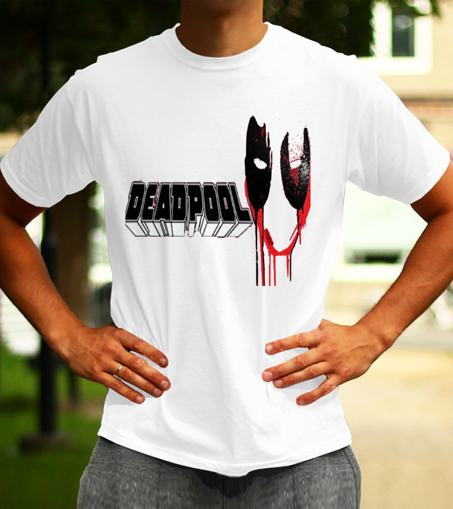 Deadpool Marvel Dripping Mask T-Shirt