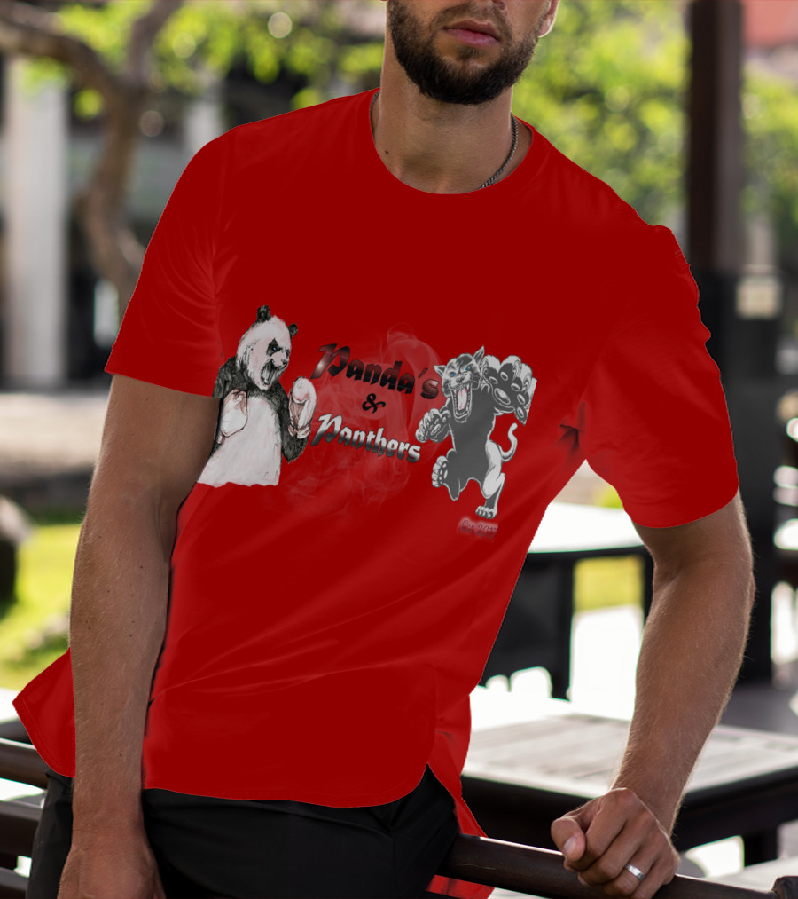 Panda's And Panthers Boxing Face-Off T-Shirt