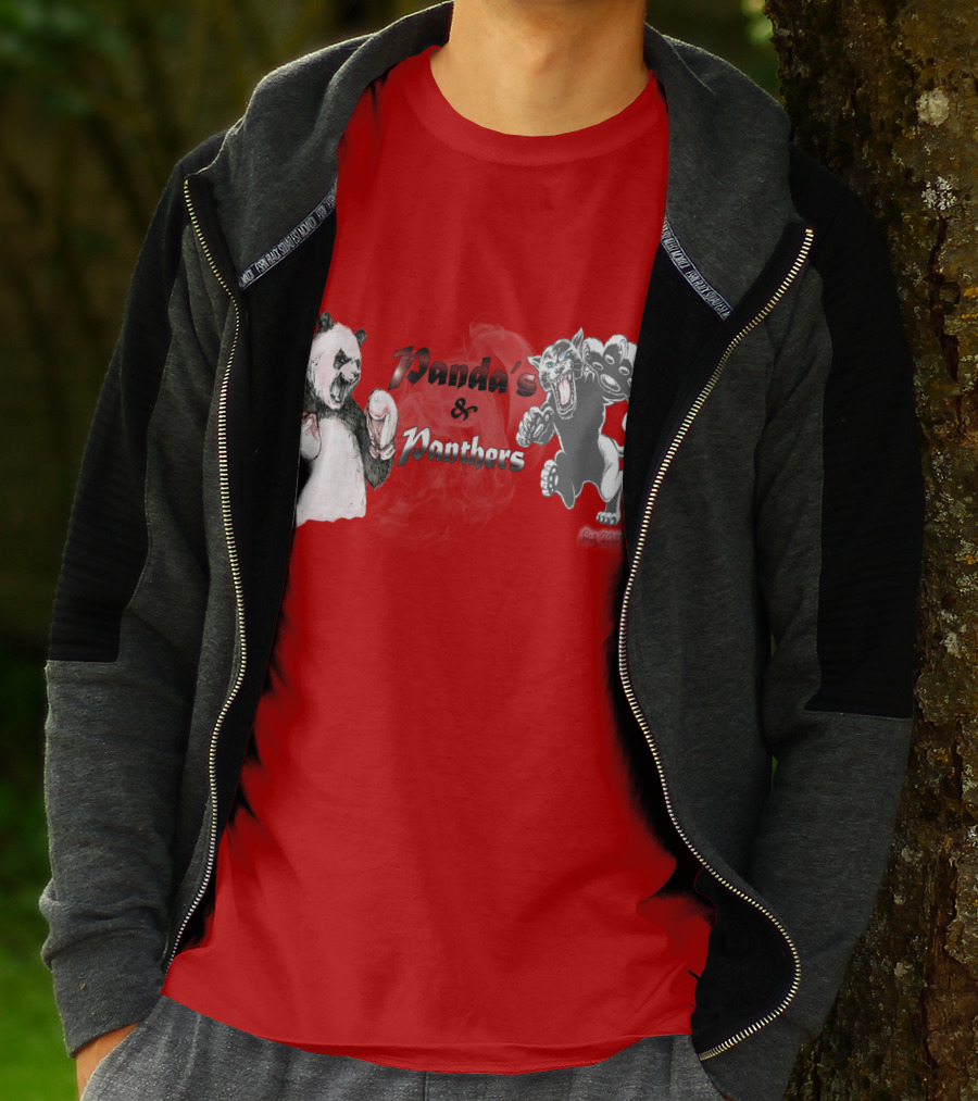 Panda's And Panthers Boxing Face-Off T-Shirt
