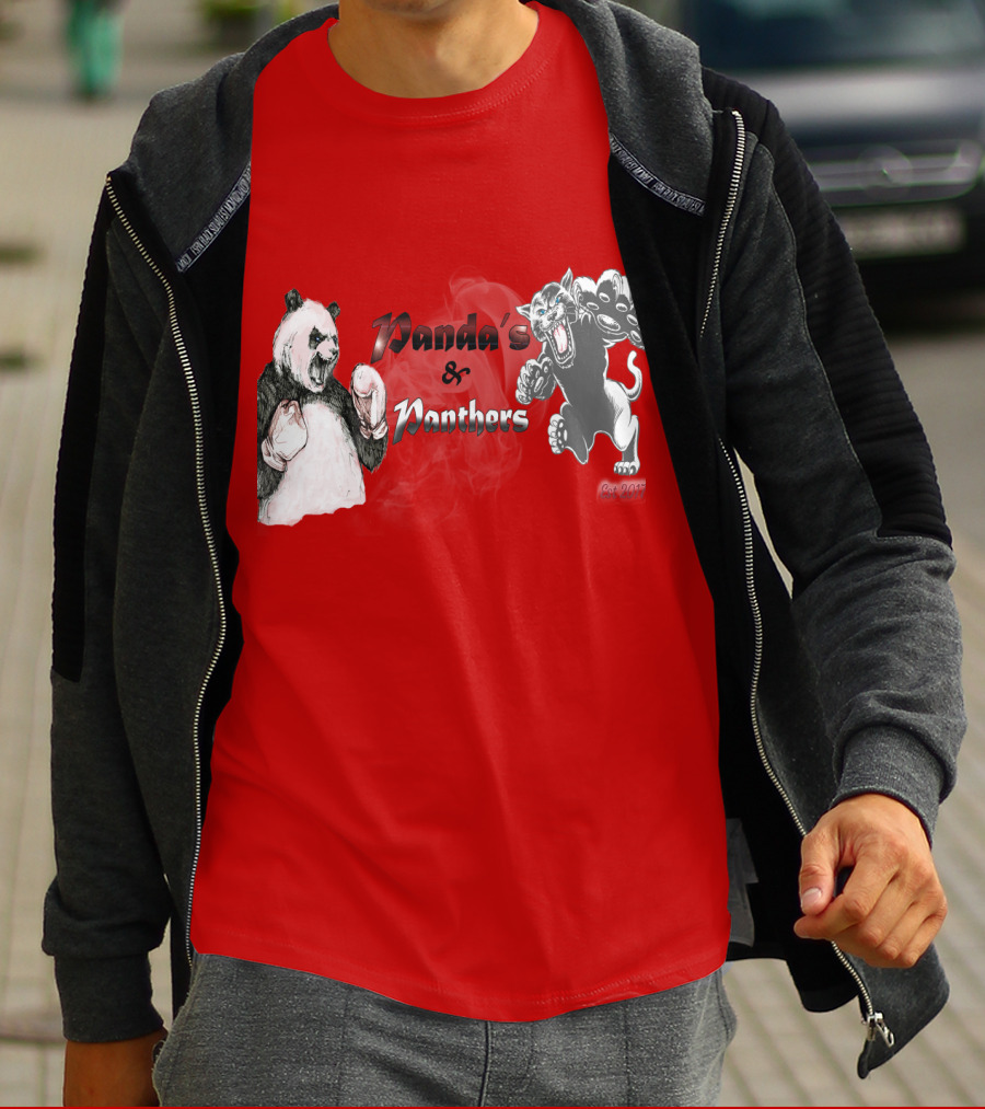 Panda's And Panthers Boxing Face-Off T-Shirt