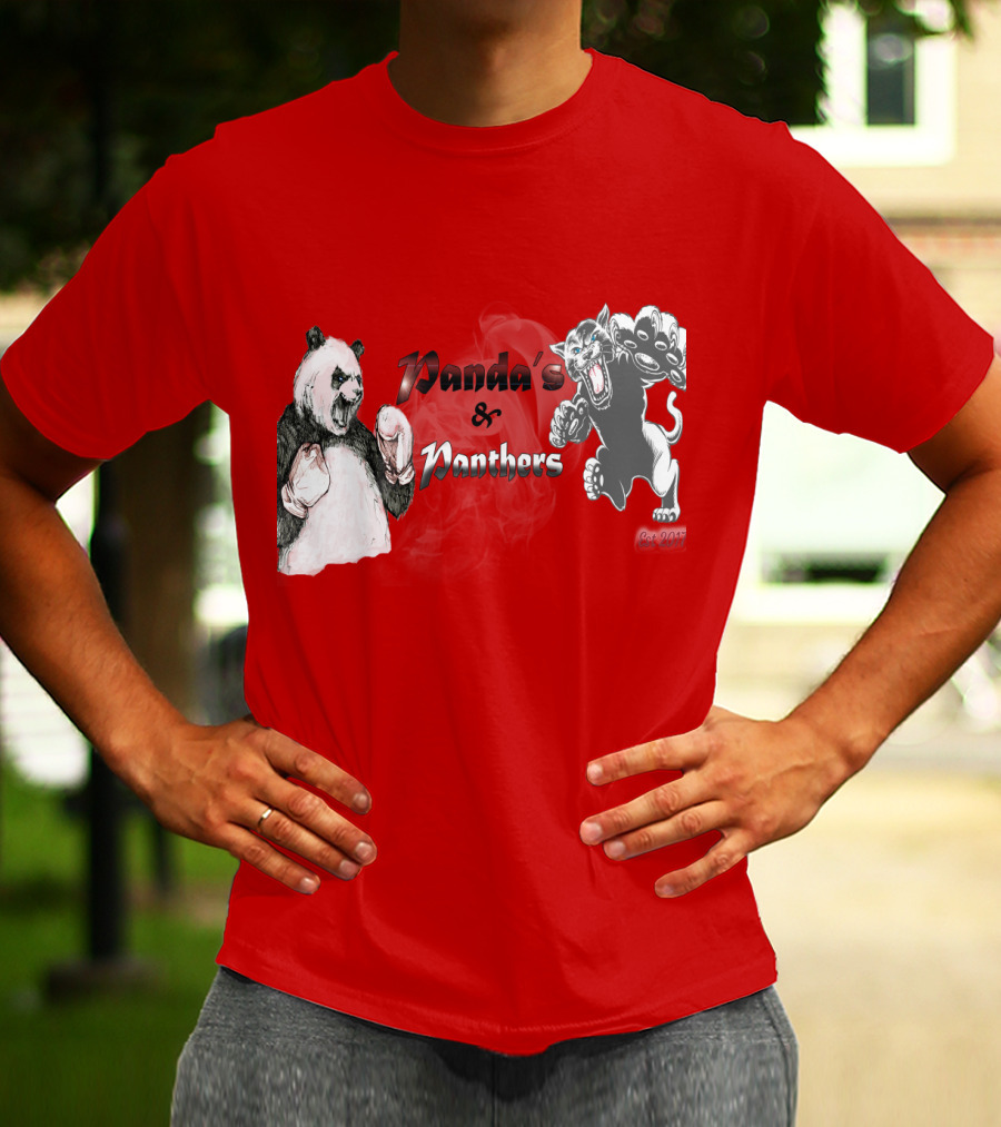 Panda's And Panthers Boxing Face-Off T-Shirt