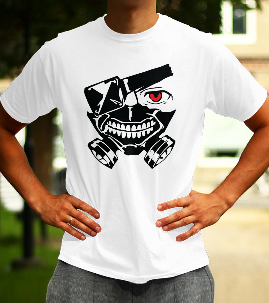 Tokyo Ghoul Kaneki Mask Iconic Anime Fan T-Shirt