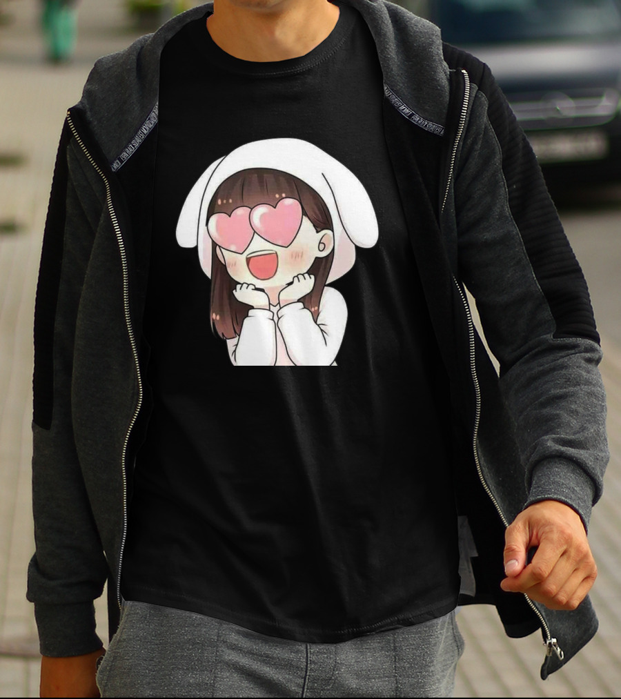 Chibi Totoro My Neighbor Totoro Slim Fit Mens Printed Sale Heart Eyes T-Shirt