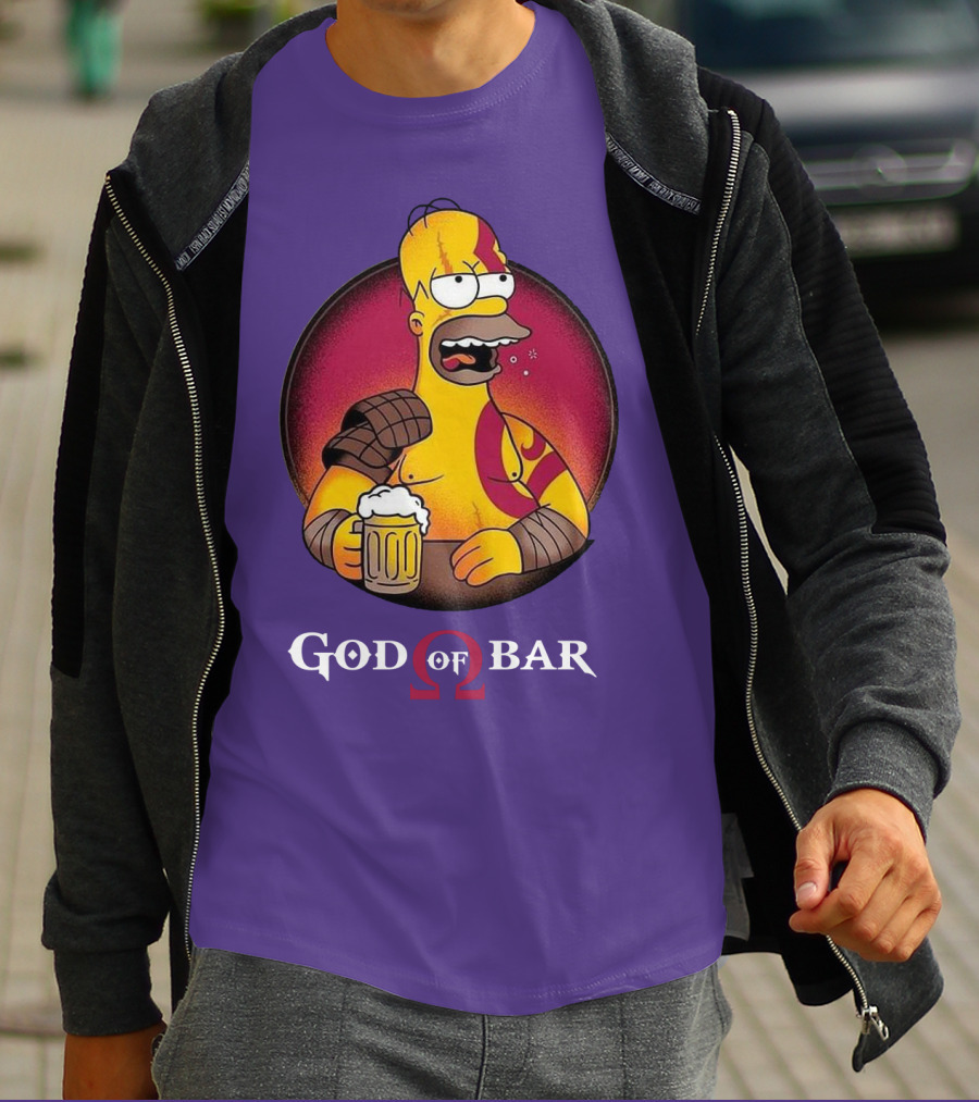 God Of Bar Homer Kratos Mashup T-Shirt