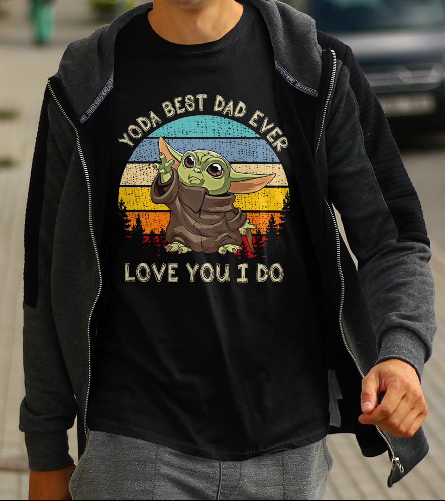 Yoda Best Dad Ever Love You I Do Retro Baby Alien T-Shirt