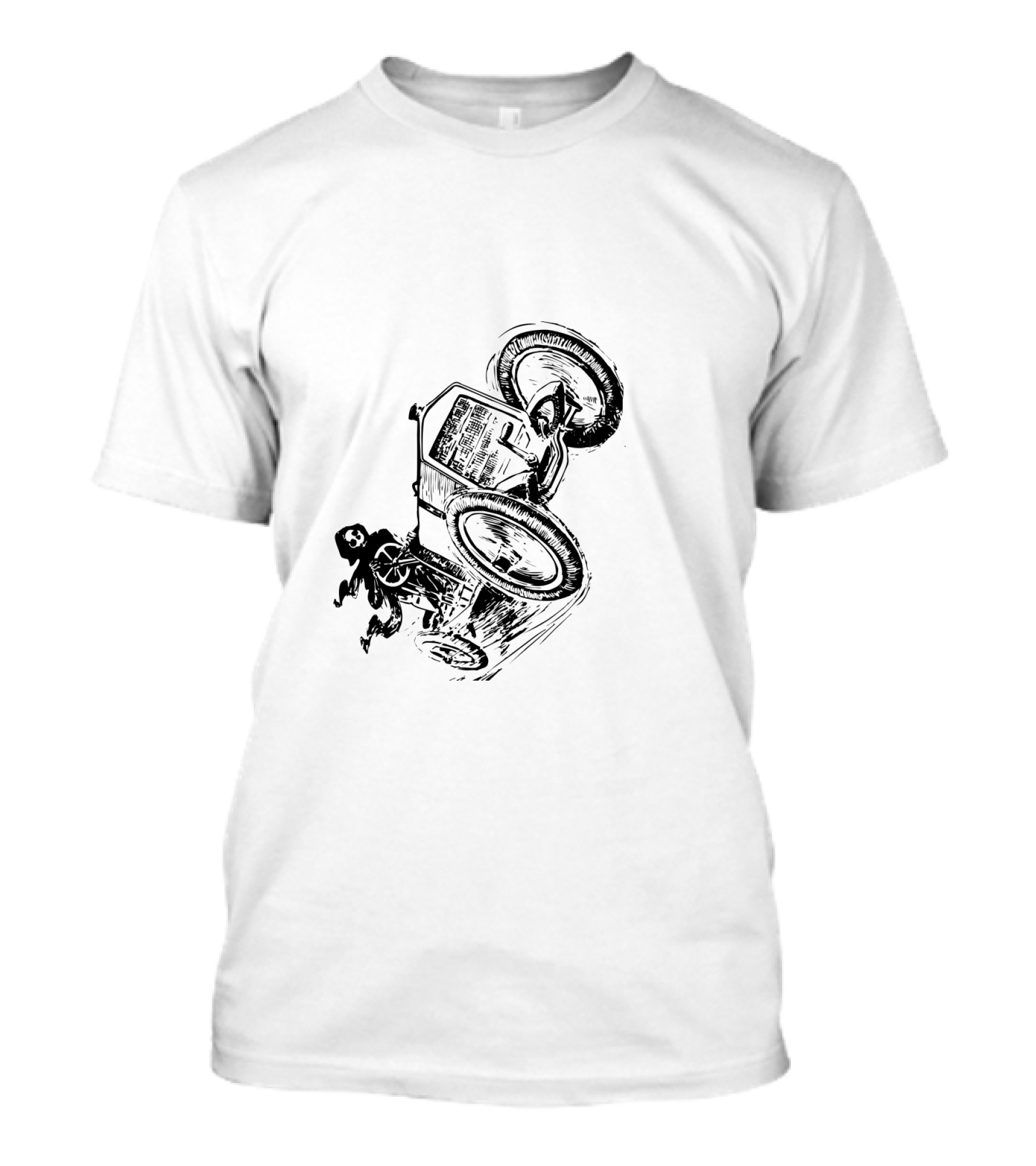 Vintage Death Racing Grim Reaper In High-Speed Race Car T-Shirt