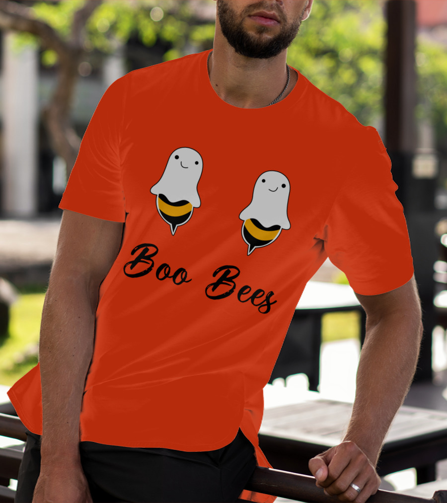 Boo Bees Funny Ghost Bee Pun Halloween T-Shirt