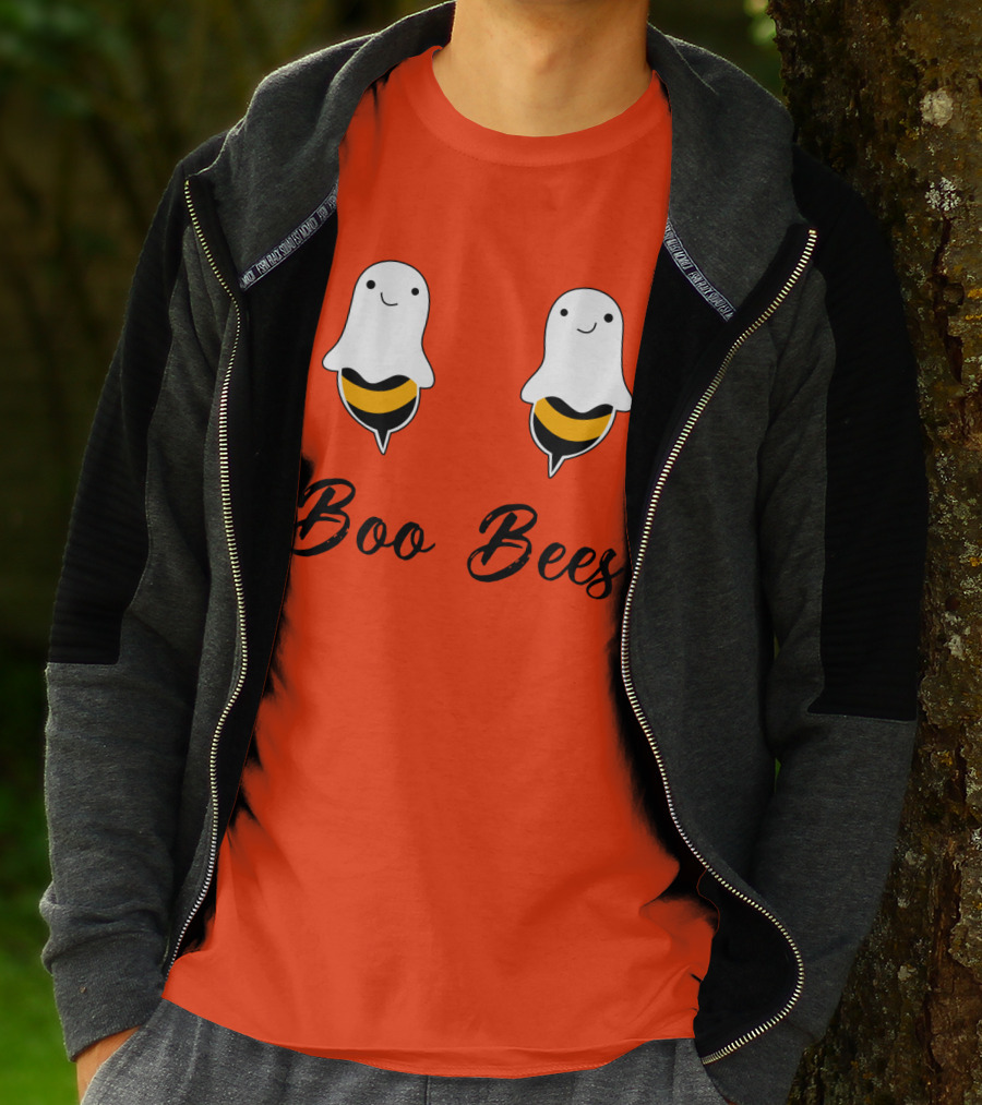 Boo Bees Funny Ghost Bee Pun Halloween T-Shirt