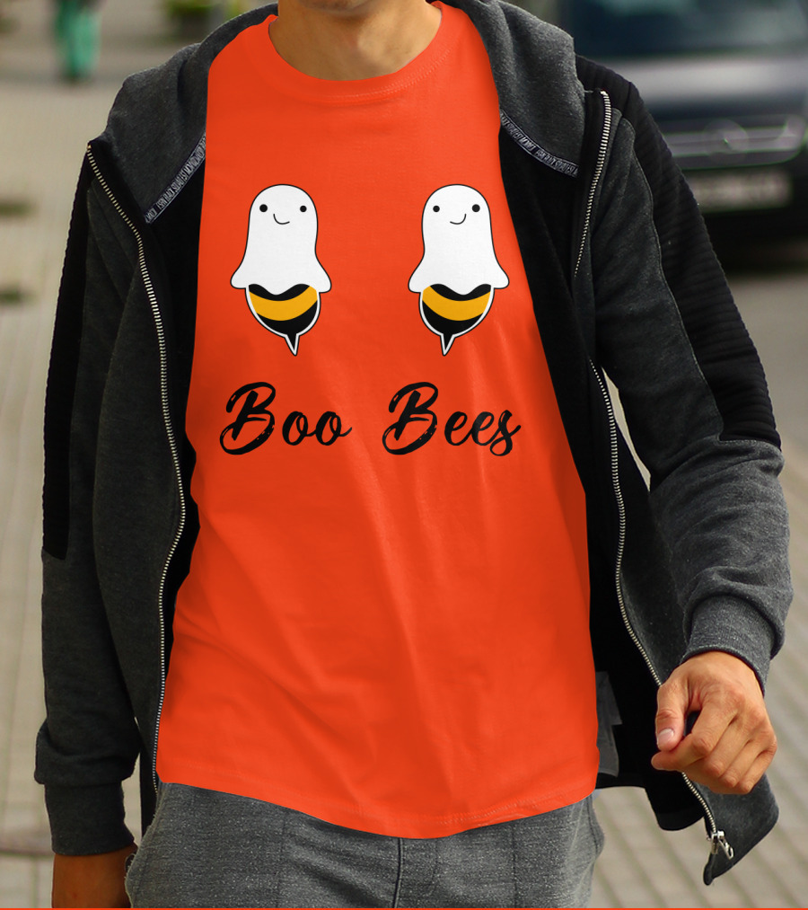 Boo Bees Funny Ghost Bee Pun Halloween T-Shirt