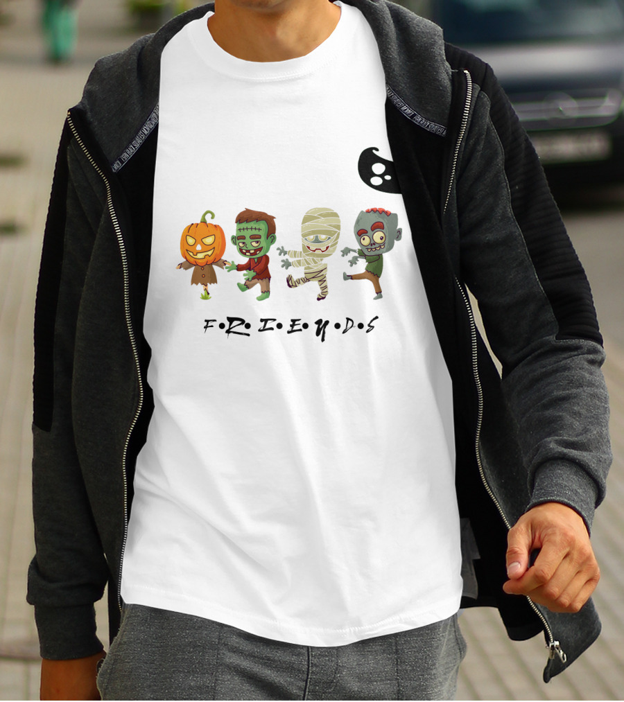 FRIENDS Horror Characters Abbey Road T-Shirt