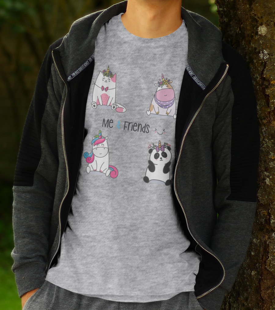 Me And Friends Cute Animal Collection T-Shirt
