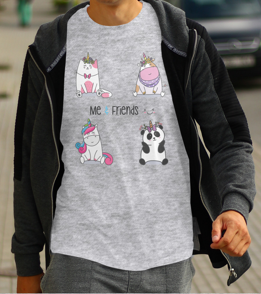Me And Friends Cute Animal Collection T-Shirt