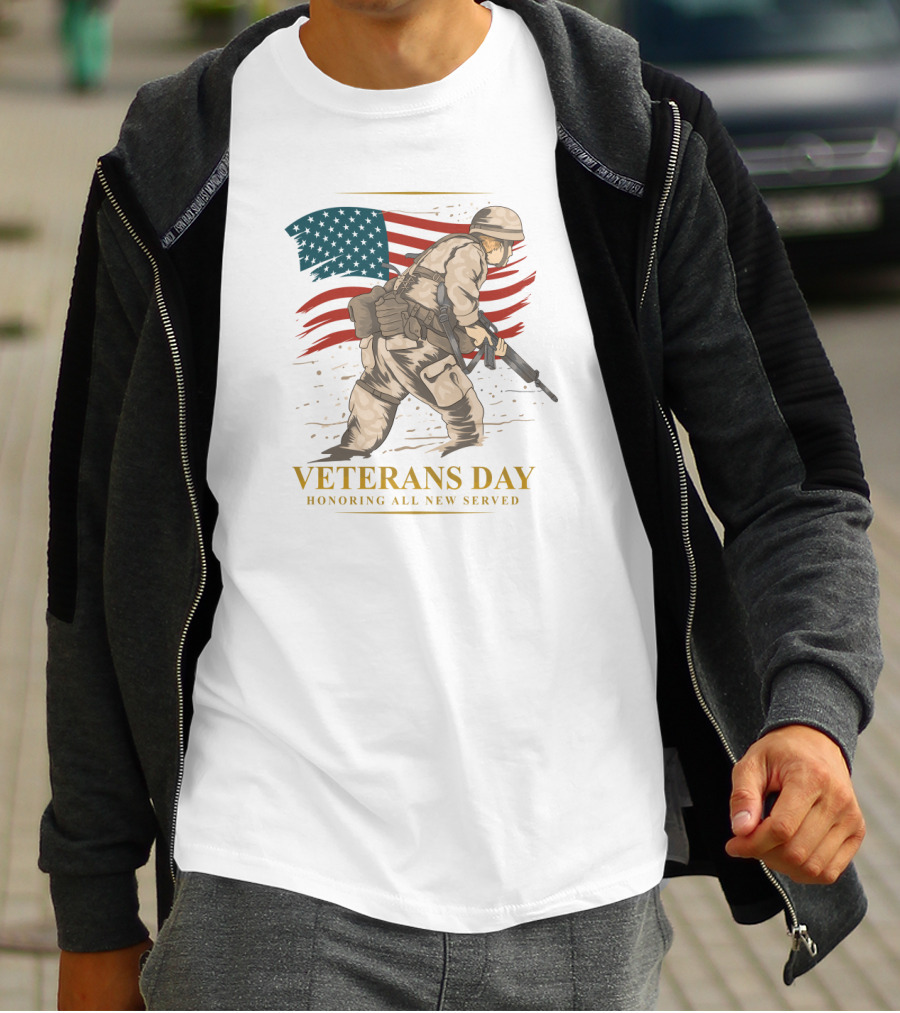 Veterans Day Honoring All New Served Memorial T-Shirt