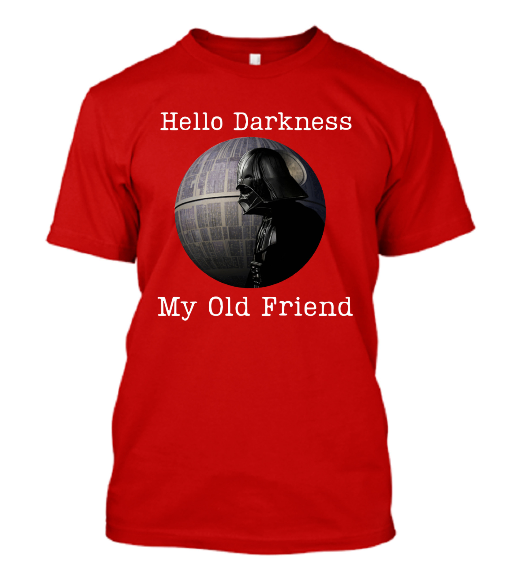 Darth Vader Hello Darkness My Old Friend Death Star T-Shirt