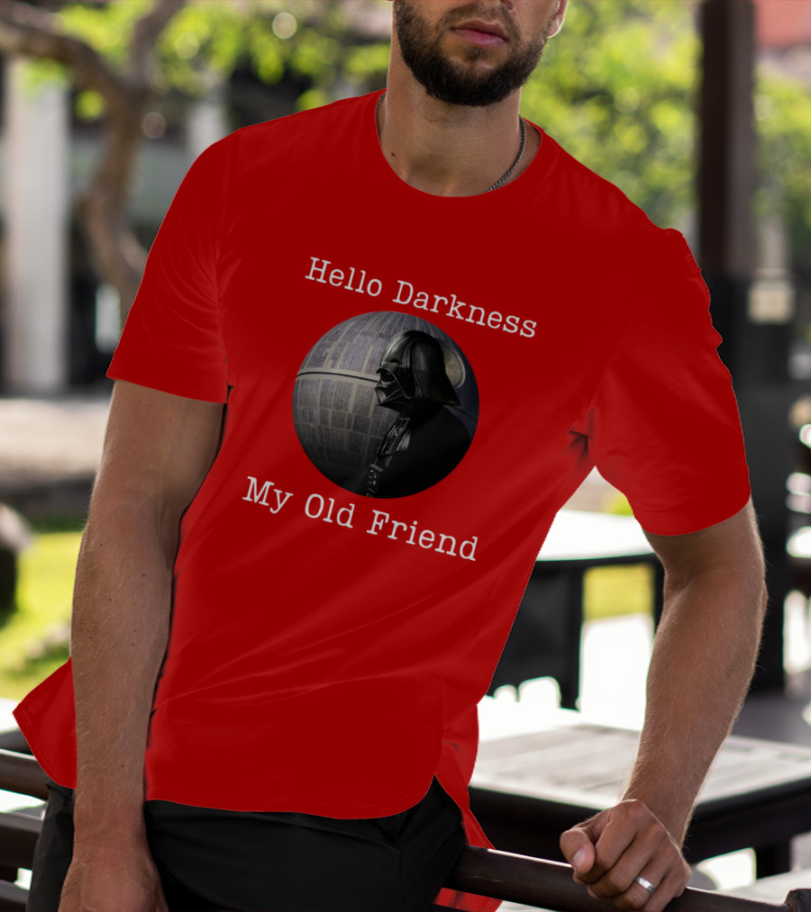 Darth Vader Hello Darkness My Old Friend Death Star T-Shirt
