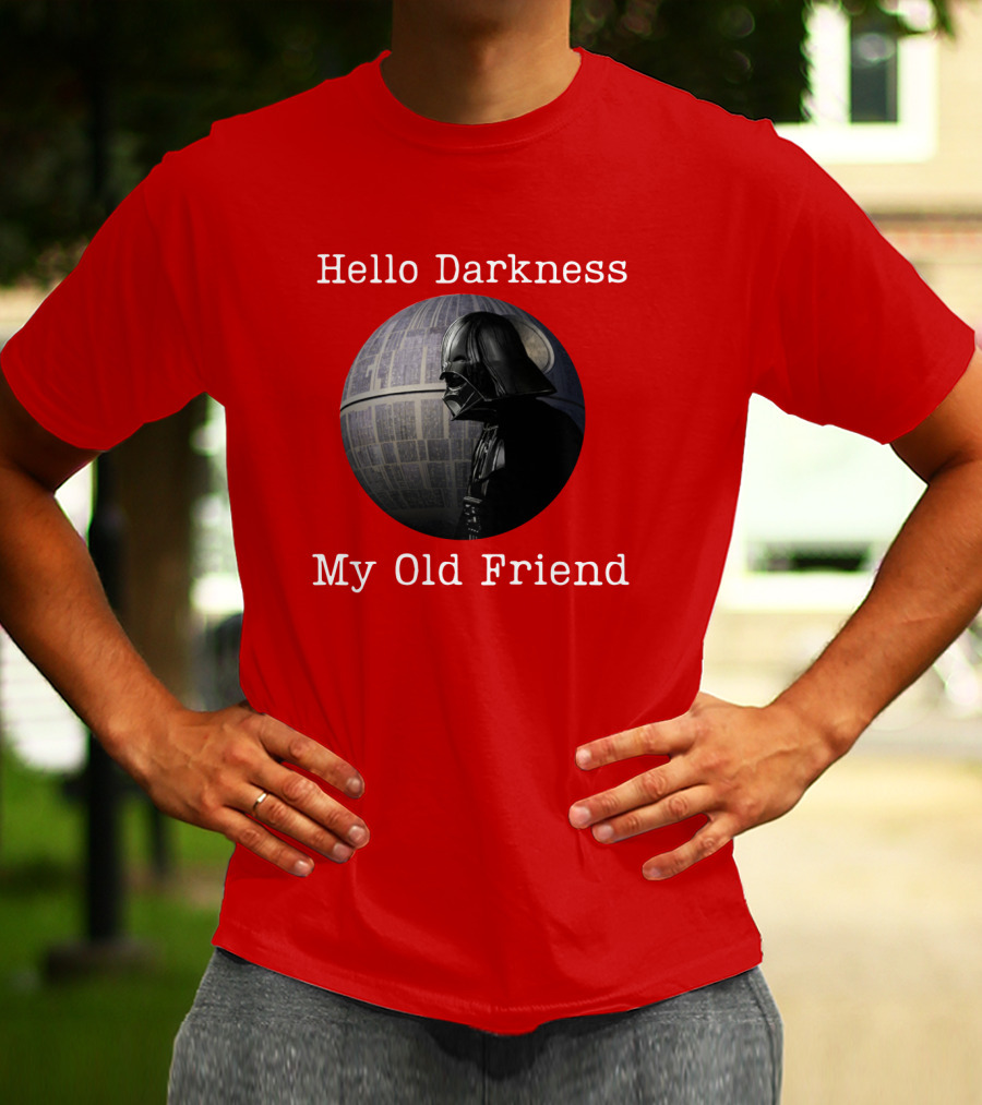 Darth Vader Hello Darkness My Old Friend Death Star T-Shirt