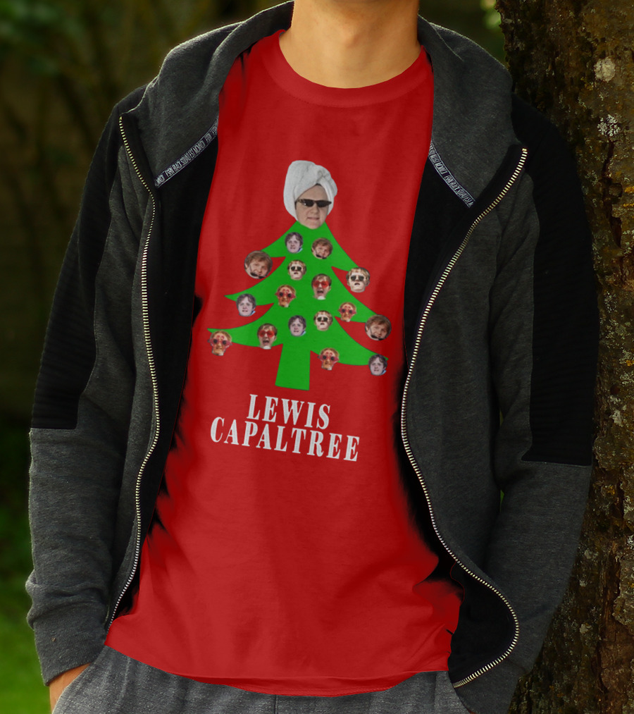 Lewis Capaltree Christmas Tree Face Collage Jumper T-Shirt