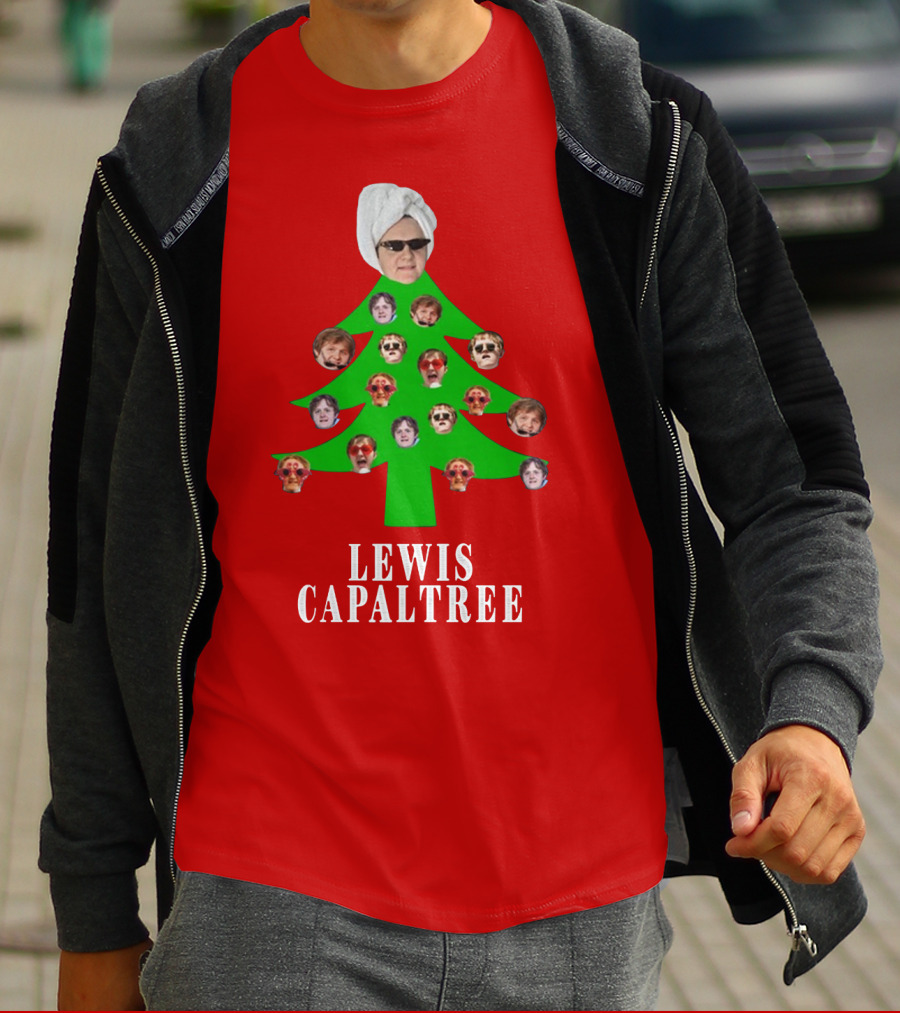 Lewis Capaltree Christmas Tree Face Collage Jumper T-Shirt