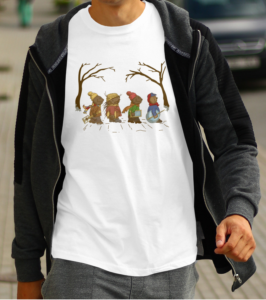 Emmet Otter's Jug Band Christmas Road Winter Walk With Instruments And Cozy Attire T-Shirt
