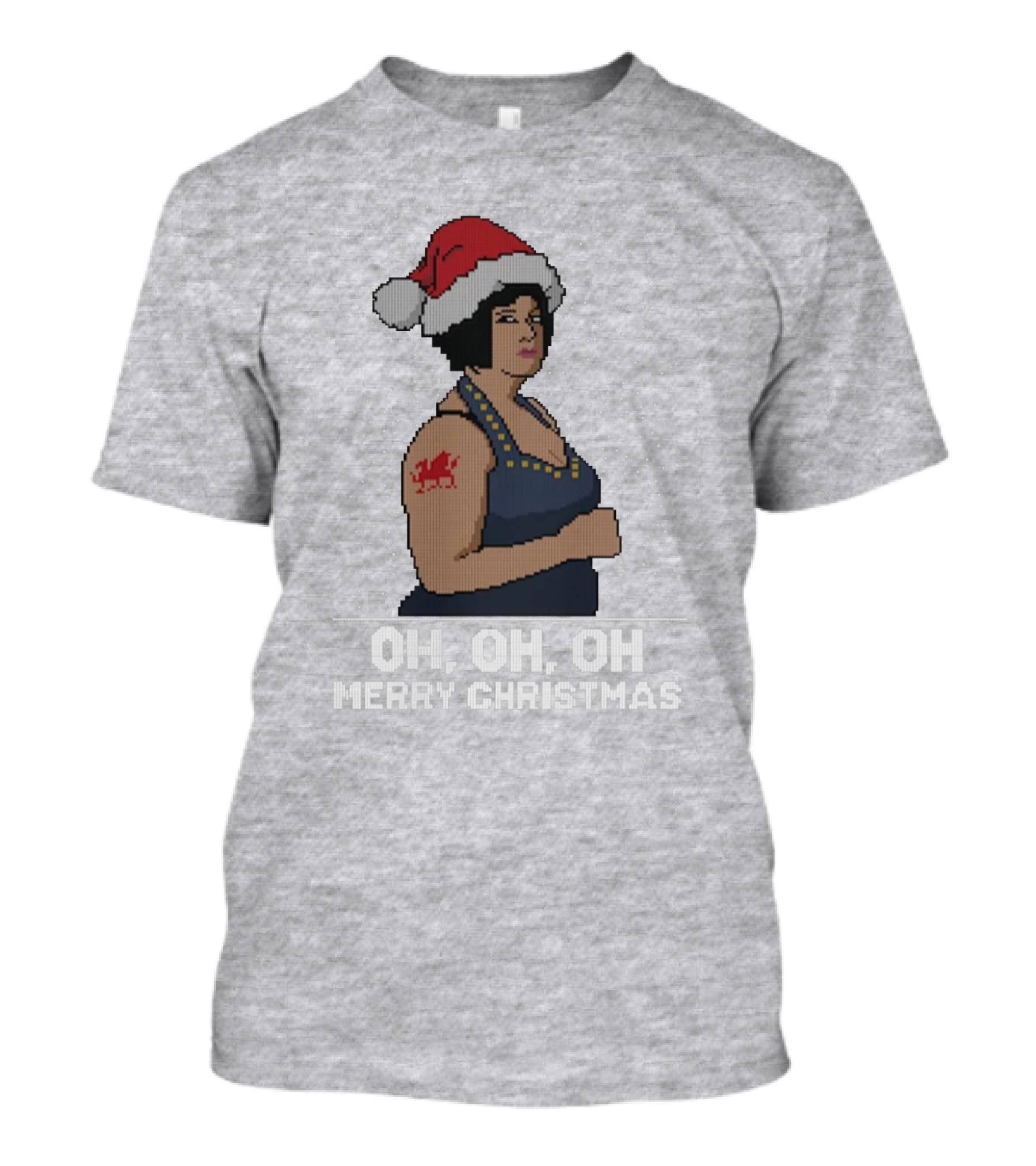 Nessa Oh Oh Oh Merry Christmas Santa Hat Jumper T-Shirt