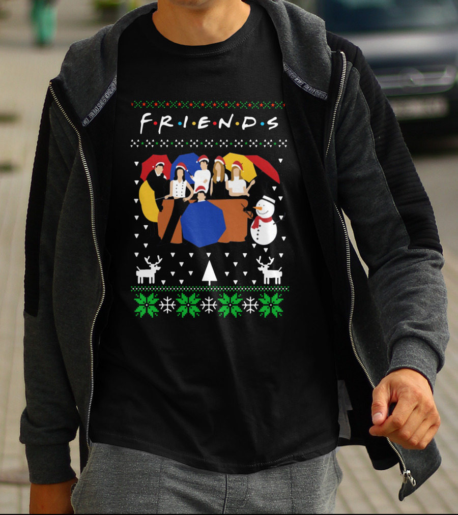 FRIENDS Holiday Umbrella Ugly Christmas T-Shirt