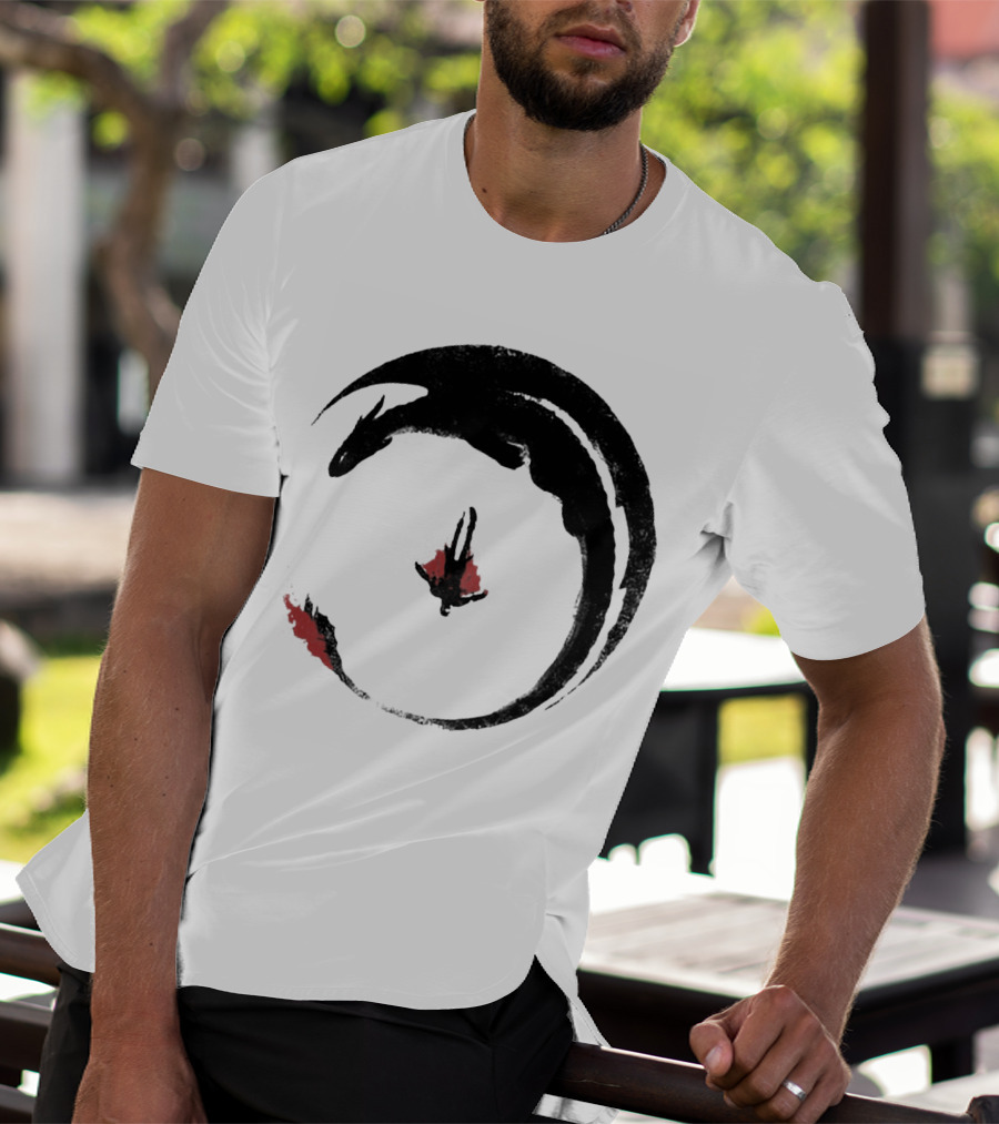 Hiccup And Toothless Fly Artistic Circular T-Shirt