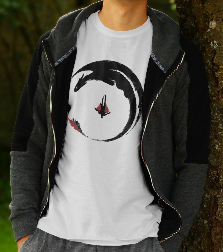 Hiccup And Toothless Fly Artistic Circular T-Shirt