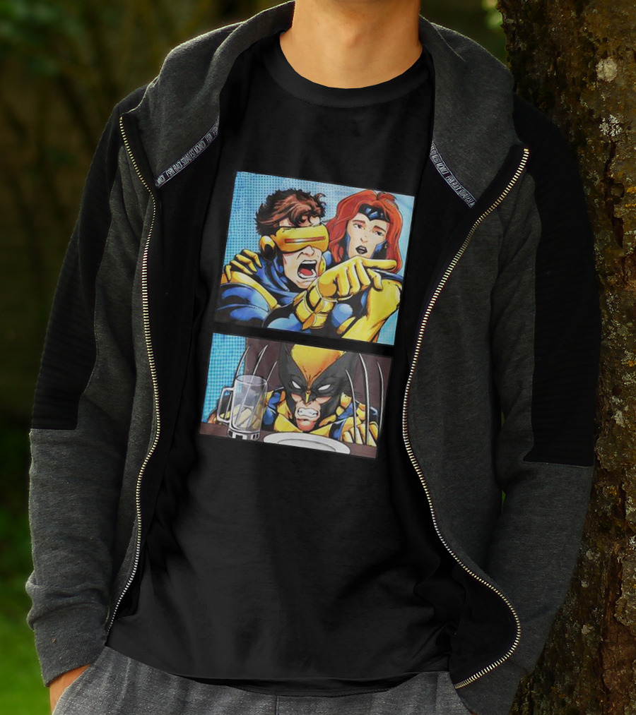 Cyclops And Jean Grey Arguing With Wolverine Meme T-Shirt