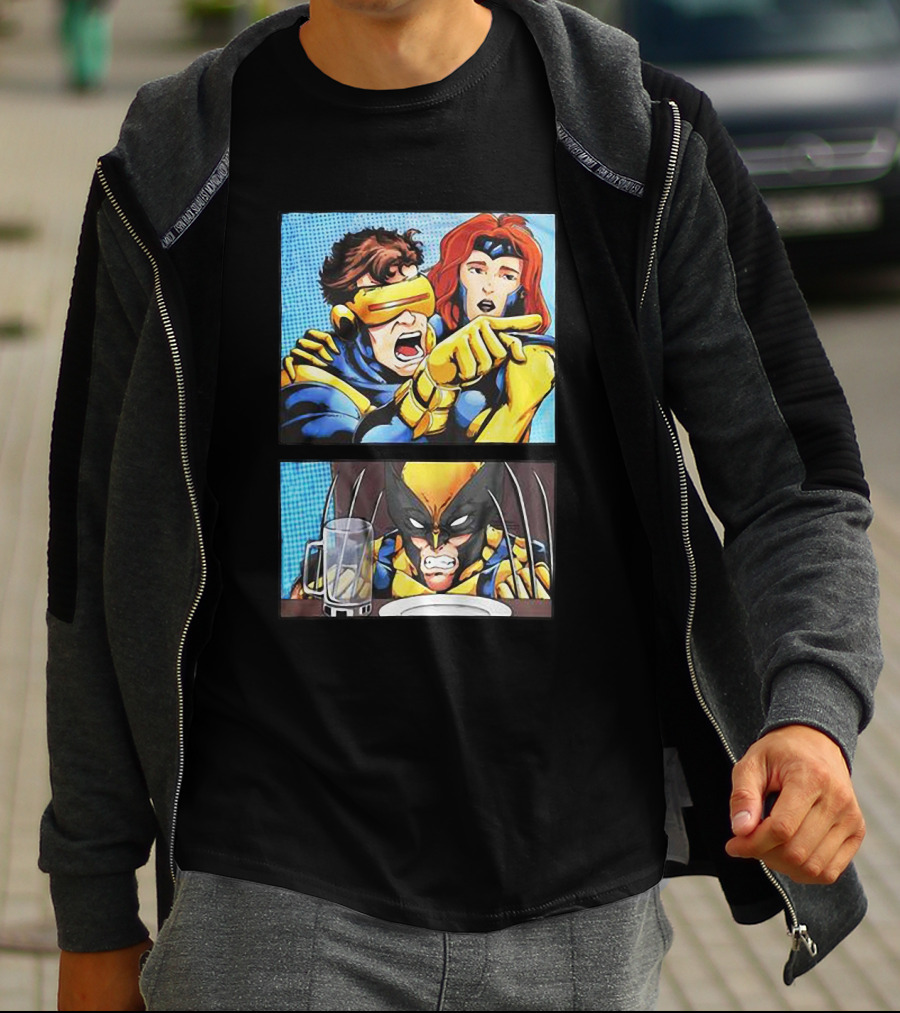 Cyclops And Jean Grey Arguing With Wolverine Meme T-Shirt