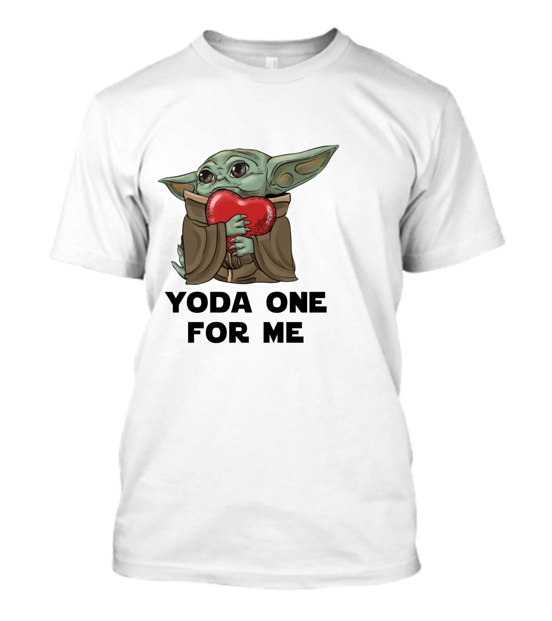 Yoda One For Me Baby Yoda Hug Heart T-Shirt