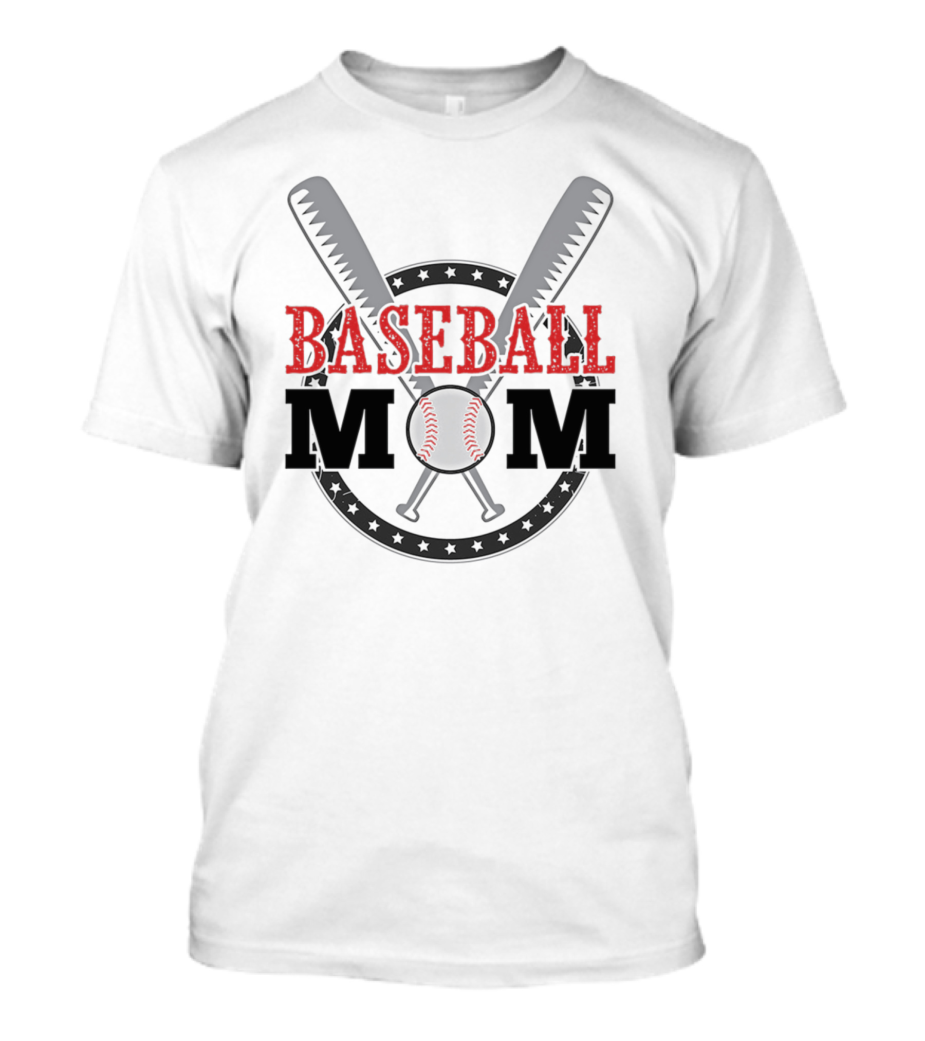 BASEBALL MOM CROSSBATS STAR CIRCLE T-Shirt