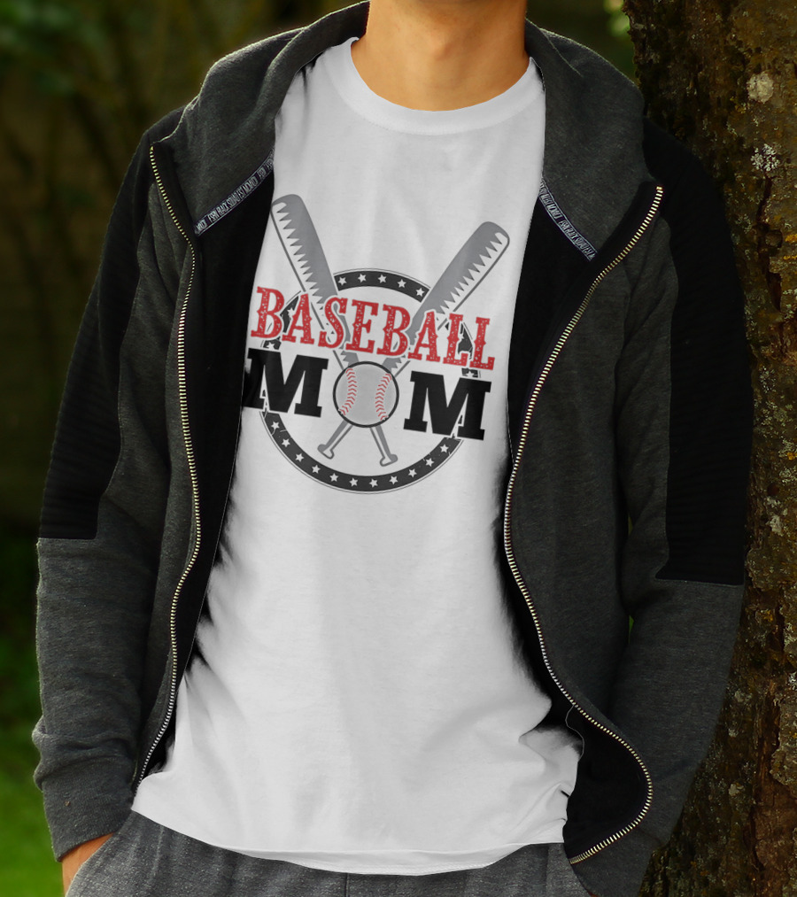 BASEBALL MOM CROSSBATS STAR CIRCLE T-Shirt